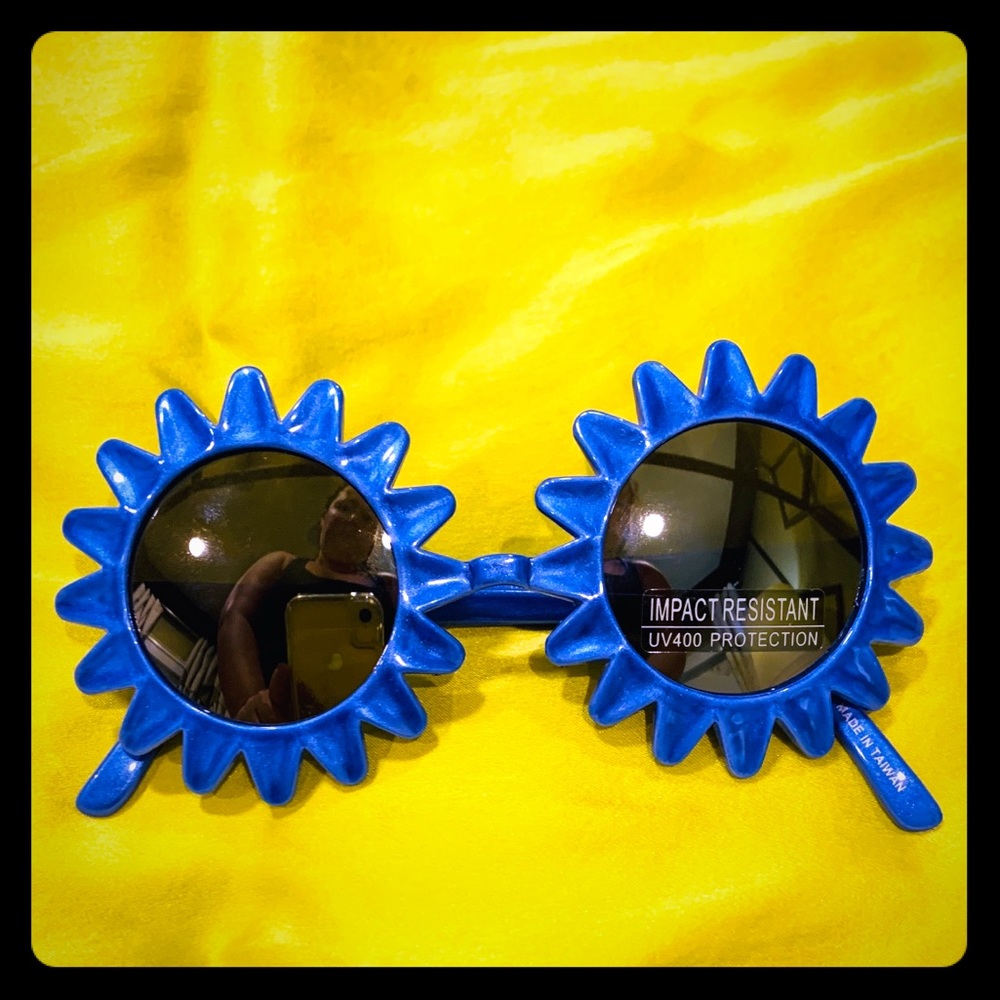 New Blue Sunburst Kid Sunglasses